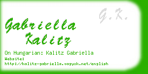 gabriella kalitz business card